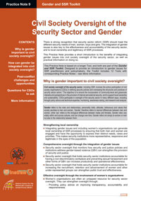 2008 Civil Society Oversight of the Security Sector and Gender Practice Note 9