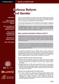 2008 Defence Reform and Gender Practice Note 3