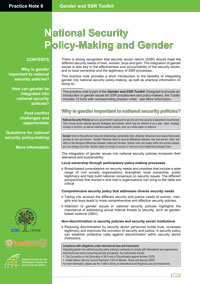 2008 National Security Policy Making and Gender Practice Note 8