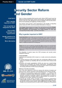 2008 Security Sector Reform and Gender Toolkit Practice Notes 212x300