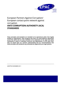 2011 Anti Corruption Authority Standards