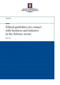 2011 Ethical Guidelines for Contact with Business and Industry in the Defence Sector 212x300