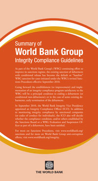 World Bank Integrity Compliance Guidelines