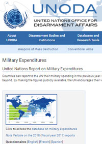 UN Instrument for Standardized International Reporting of Military Expenditures